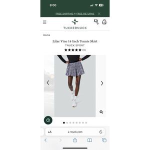 Tuckernuck Sport Lexi Tennis Skirt pleated athletic skort Size Small EUC